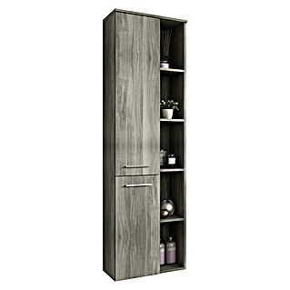 xonox.home York Hochschrank York (50 x 31 x 174 cm, Rauchsilber)