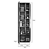 xonox.home York Hochschrank York (50 x 31 x 174 cm, Rauchsilber) | BAUHAUS