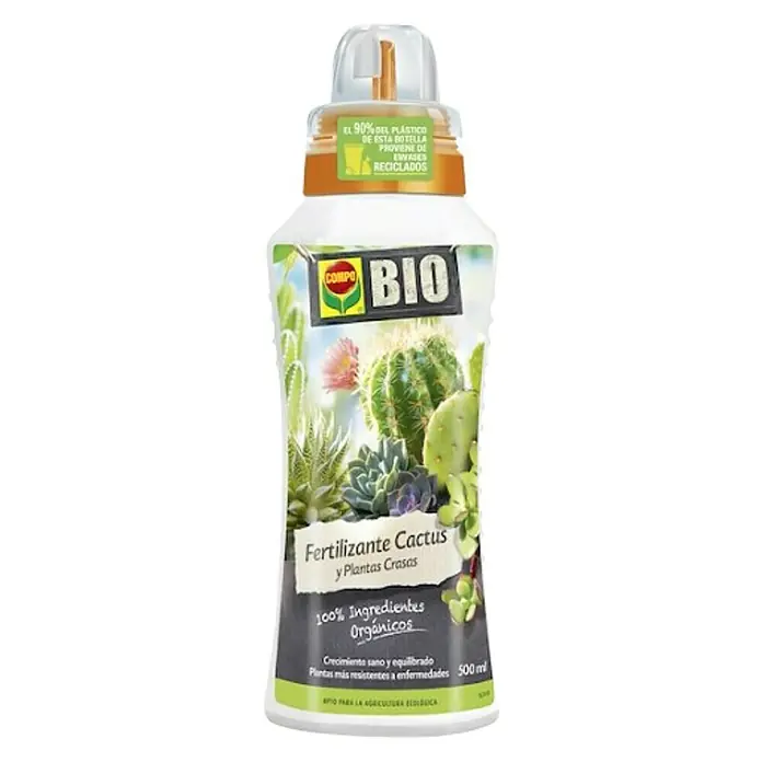 Compo Fertilizante para cactus BIO - 500 ml - Imagen del producto: Fertilizante Compo Bio Cactus y Suculentas para un crecimiento sano.