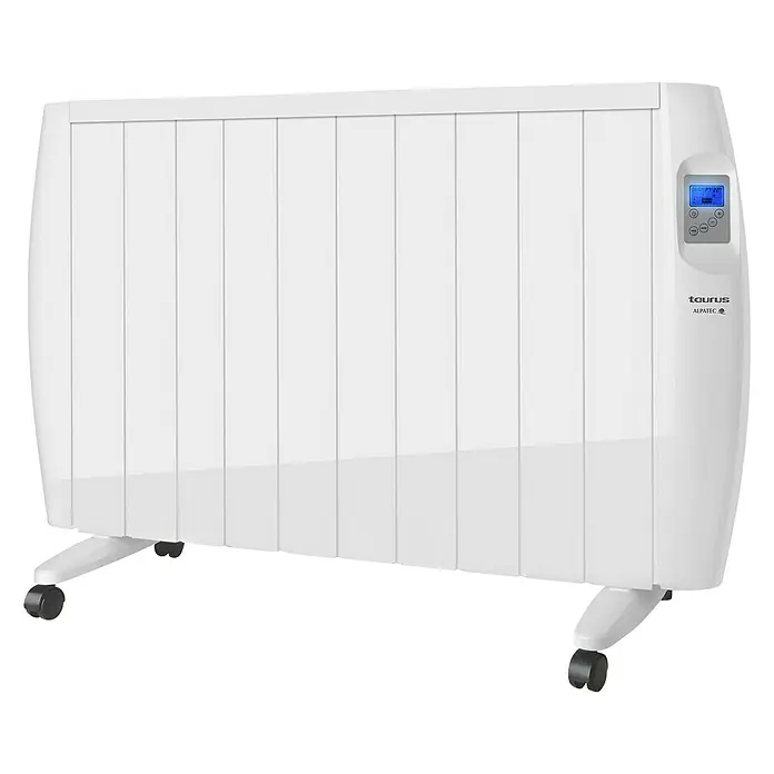 Taurus Konvektorheizung Malbork - 2.000 W, Raumgröße bis ca. 20 m², Weiß - Weißer Taurus Alpatec Heizkörper mit digitaler Steuerung und Rollen für einfache Mobilität. Ideal für eine flexible Raumerwärmung.