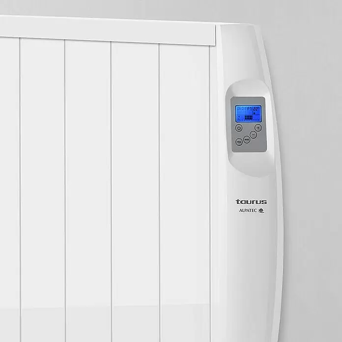 Taurus Konvektorheizung Malbork - 2.000 W, Raumgröße bis ca. 20 m², Weiß - Weißer Elektroheizkörper mit Digitalanzeige und Bedienfeld, Marke TAURUS ALPATREC.
