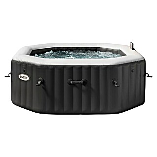 Intex Pure Spa Mobilni hidromasažni bazen 79 Octagon Bubble (Ø x V: 201 x 71 cm, Crne boje, 795 l)