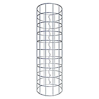 Gabiona Gabionensäule (Durchmesser: 22 cm, Höhe: 50 cm, Stahl, Maschenbreite: 50 mm, Maschenhöhe: 50 mm)