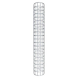 Gabiona Gabionensäule (Durchmesser: 22 cm, Höhe: 100 cm, Stahl, Maschenbreite: 50 mm, Maschenhöhe: 50 mm)