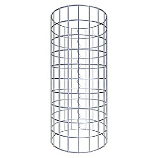 Gabiona Gabionensäule (Durchmesser: 32 cm, Höhe: 50 cm, Stahl, Maschenbreite: 50 mm, Maschenhöhe: 50 mm)