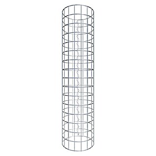 Gabiona Gabionensäule (Durchmesser: 27 cm, Höhe: 80 cm, Stahl, Maschenbreite: 50 mm, Maschenhöhe: 50 mm, Spirale)