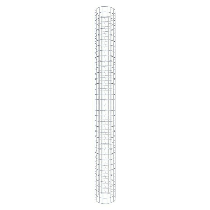 Gabiona Gabionensäule (Durchmesser: 27 cm, Höhe: 180 cm, Stahl, Maschenbreite: 50 mm, Maschenhöhe: 50 mm)