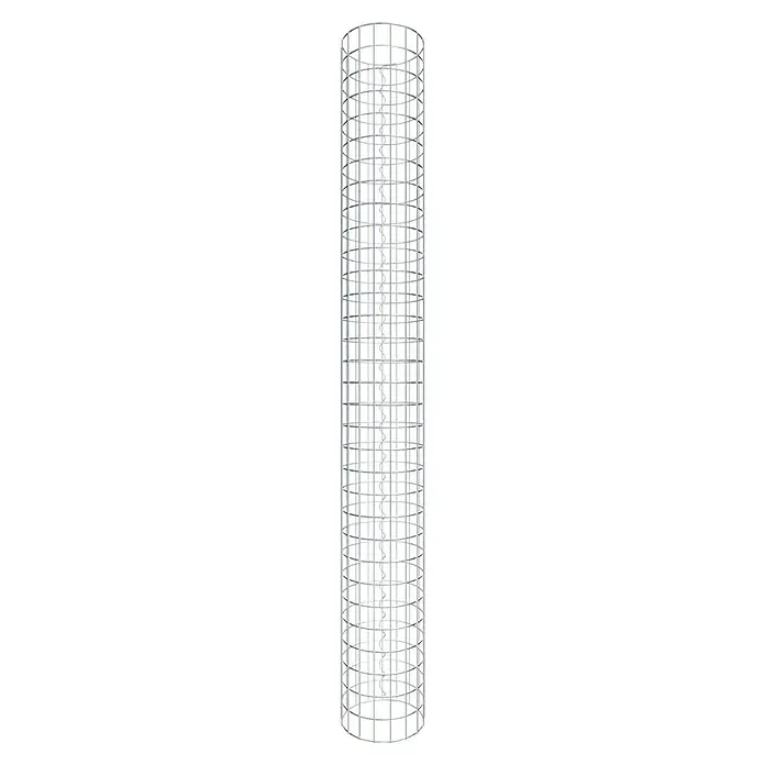 Gabiona Gabionensäule - Durchmesser: 27 cm, Höhe: 160 cm, Stahl, Maschenbreite: 50 mm, Maschenhöhe: 50 mm, Spirale - Stahlbetonfertigteile für Windkrafttürme. Die modulare Bauweise ermöglicht eine schnelle Montage und hohe Stabilität der Windkraftanlage.