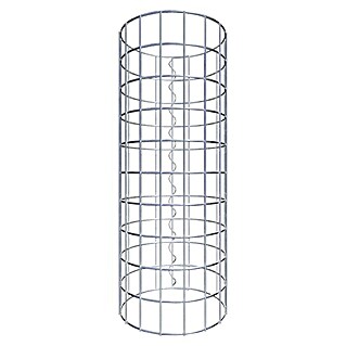 Gabiona Gabionensäule (Durchmesser: 27 cm, Höhe: 50 cm, Stahl, Maschenbreite: 50 mm, Maschenhöhe: 50 mm)