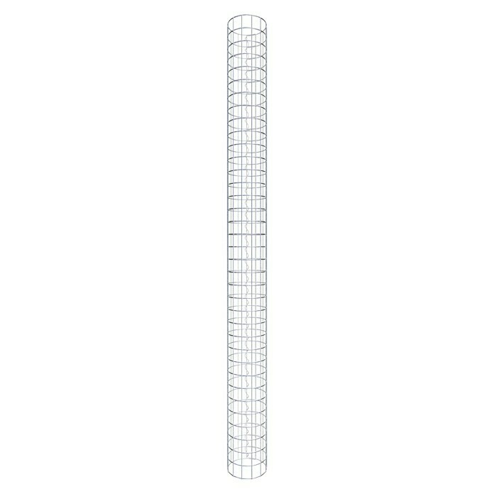 Gabiona Gabionensäule (Durchmesser: 22 cm, Höhe: 180 cm, Stahl, Maschenbreite: 50 mm, Maschenhöhe: 50 mm)