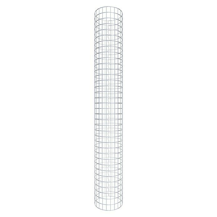 Gabiona Gabionensäule (Durchmesser: 37 cm, Höhe: 180 cm, Stahl, Maschenbreite: 50 mm, Maschenhöhe: 50 mm)