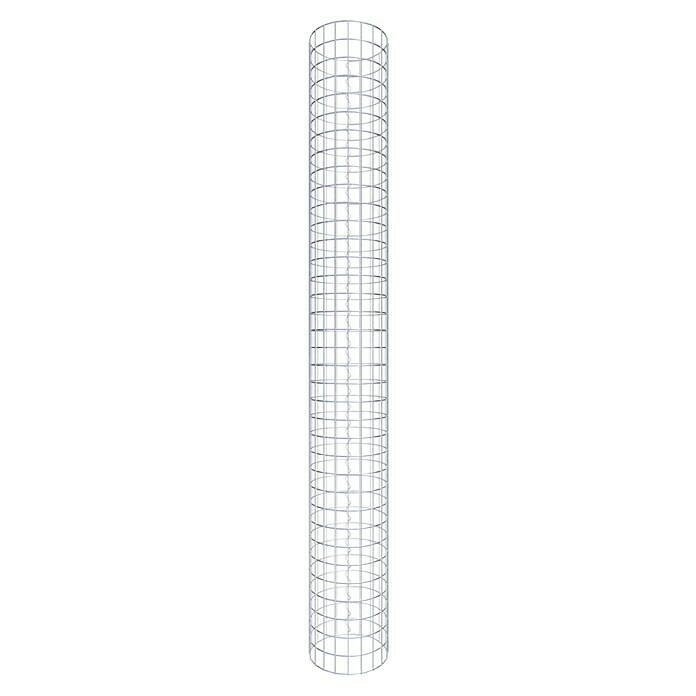 Gabiona Gabionensäule (Durchmesser: 32 cm, Höhe: 180 cm, Stahl, Maschenbreite: 50 mm, Maschenhöhe: 50 mm)