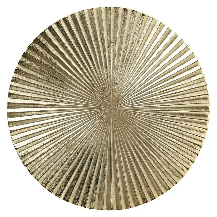 Wandobjekt Ikarus - Durchmesser: 46 cm - Dekorative goldfarbene Wanddekoration mit radialem Muster. Ein stilvolles Accessoire für jedes Zuhause.