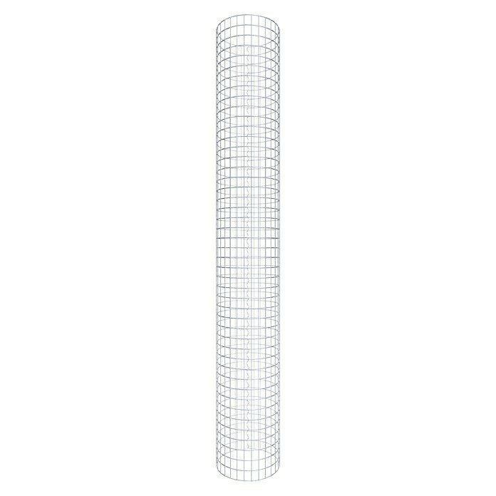 Gabiona Gabionensäule (Durchmesser: 47 cm, Höhe: 230 cm, Stahl, Maschenbreite: 50 mm, Maschenhöhe: 50 mm)