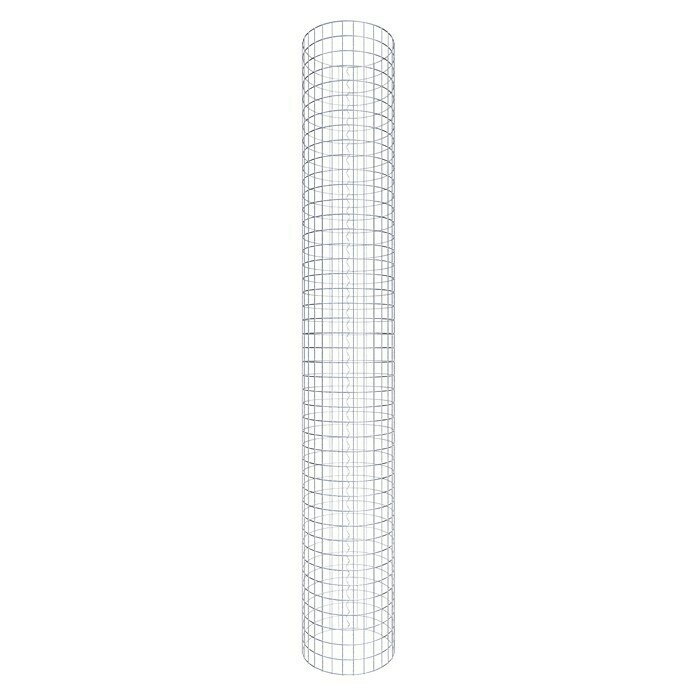 Gabiona Gabionensäule (Durchmesser: 47 cm, Höhe: 220 cm, Stahl, Maschenbreite: 50 mm, Maschenhöhe: 50 mm)