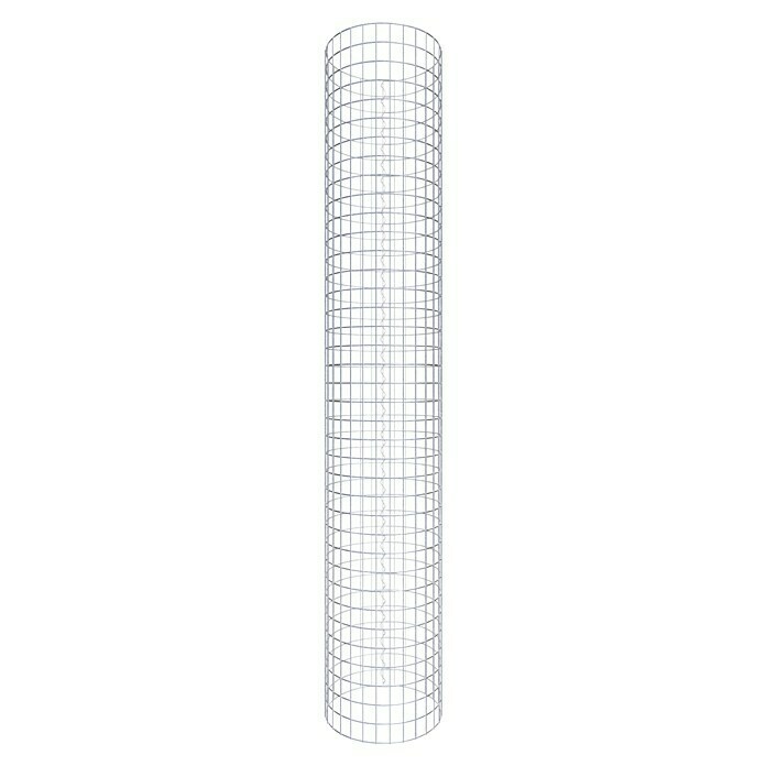 Gabiona Gabionensäule (Durchmesser: 47 cm, Höhe: 190 cm, Stahl, Maschenbreite: 50 mm, Maschenhöhe: 50 mm)
