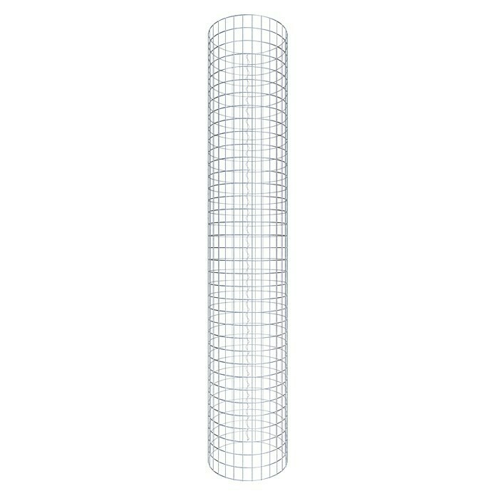 Gabiona Gabionensäule (Durchmesser: 47 cm, Höhe: 180 cm, Stahl, Maschenbreite: 50 mm, Maschenhöhe: 50 mm)