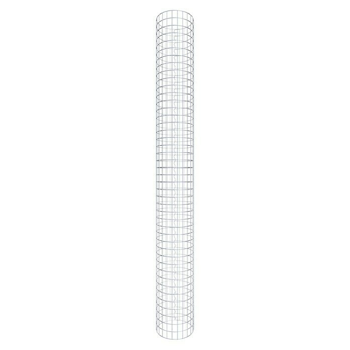 Gabiona Gabionensäule (Durchmesser: 37 cm, Höhe: 220 cm, Stahl, Maschenbreite: 50 mm, Maschenhöhe: 50 mm)