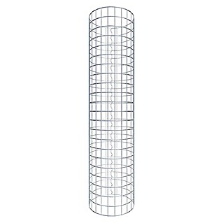 Gabiona Gabionensäule (Durchmesser: 37 cm, Höhe: 110 cm, Stahl, Maschenbreite: 50 mm, Maschenhöhe: 50 mm)