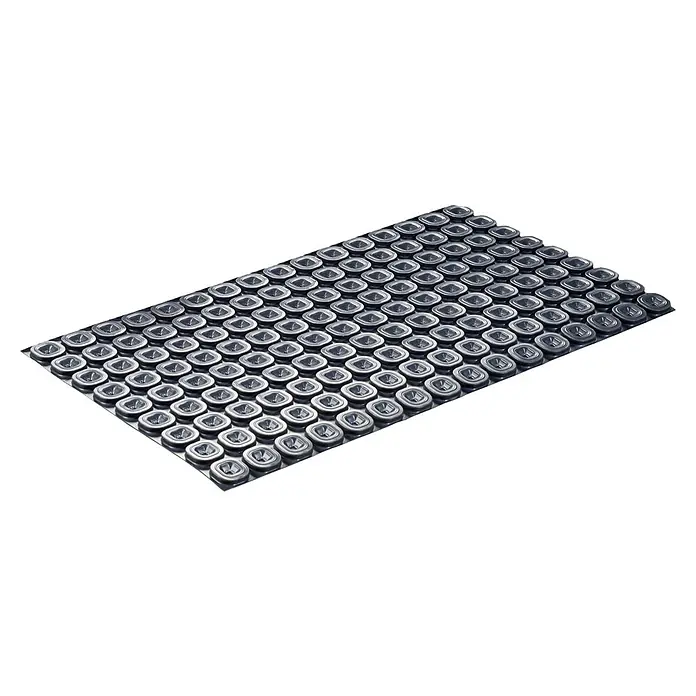 Jollytherm Fußbodenheizung Terraheat Plus - B x L: 40 x 80 cm, Beheizbare Fläche: 2,5 m² - Bild eines Noppenplatten-Systems, ideal für Fußbodenheizung, das eine effiziente und gleichmäßige Wärmeverteilung ermöglicht.