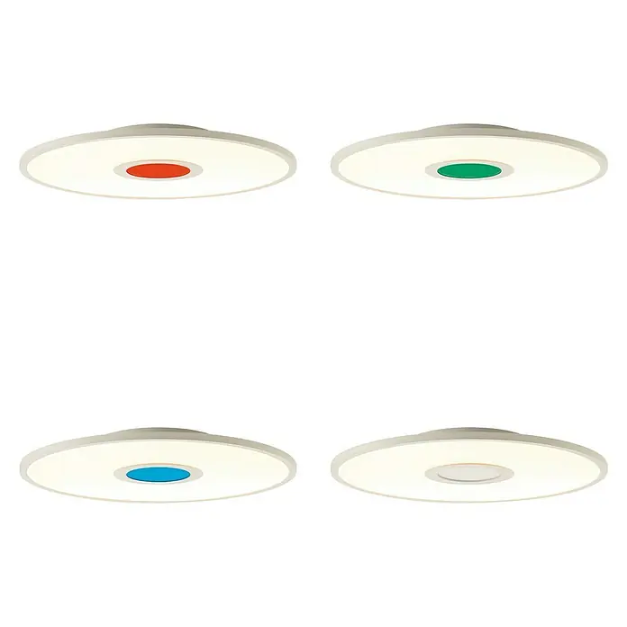 Brilliant LED-Deckenleuchte Odella - 24 W, L x B x H: 45 x 45 x 5 cm, Weiß, RGBW - Vielfältige LED-Deckenleuchten in verschiedenen Farben. Diese modernen Lampen bieten eine stilvolle Beleuchtung für jeden Raum und sind ein echter Hingucker.