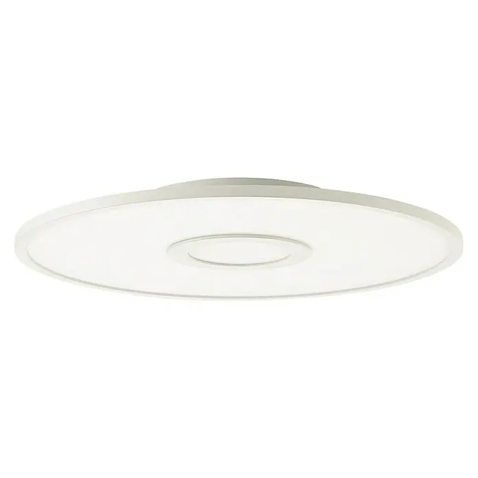Brilliant LED-Deckenleuchte Odella - 24 W, L x B x H: 45 x 45 x 5 cm, Weiß, RGBW - Eine moderne Deckenleuchte mit einem runden, weißen Lampenschirm und einem schlichten Design. Ideal für minimalistische Einrichtungen.