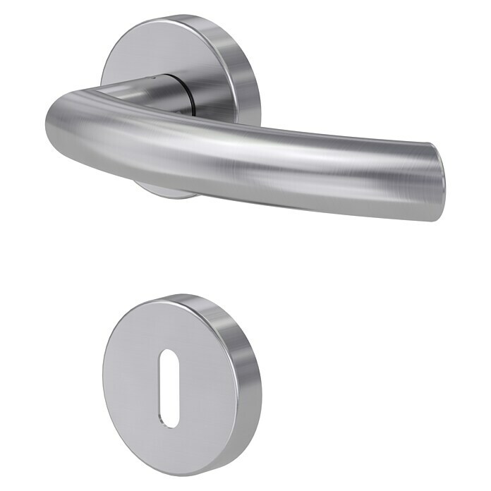 Diamond Doors Modern Zimmertürgarnitur Wisconsin (Türstärke: 40 - 45 mm, Buntbart BB, Edelstahl, L-Form)