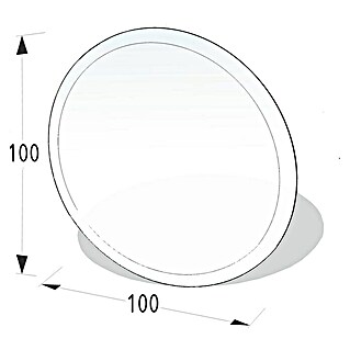 Stakleni podložak za kamin (100 x 100 cm, Okrugli oblik)