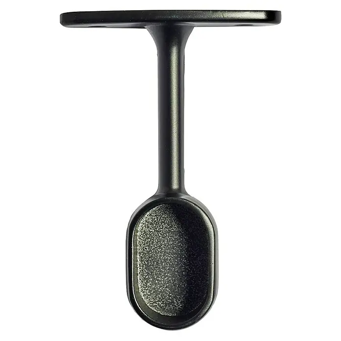 Soporte de barra para ropa terminal al techo - Largo: 1,8 cm, Negro, 2 ud. - Soporte para barra de armario negro diseñado para montaje en techo, que ofrece soporte estable para ropa y optimiza el espacio.