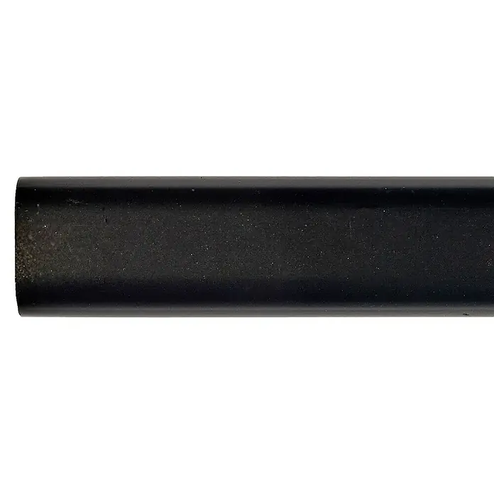 Barra para ropa ovalada - Ø x L: 28 mm x 150 cm, Metal, Negro - Primer plano de una barra de producto metálica negra, destacando su robusta construcción y elegante diseño.