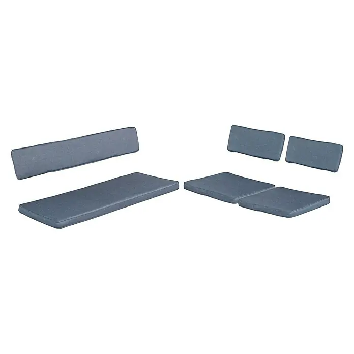 Sunfun Ersatzkissen Diana Loungeset - Passend für: Sunfun Gartenmöbel-Set Diana - Dieses Bild zeigt ein Set grauer Gartenmöbelpolster, bestehend aus Sitz- und Rückenkissen, ideal für den Aussenbereich.