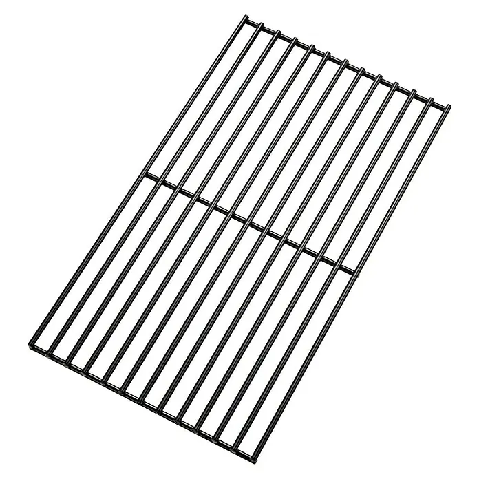 Grillrost-Set Atlanta - L x B: 41,5 x 24 cm, Passend für: Grillstar Gasgrill Atlanta II 450, 3 -tlg. - Das Bild zeigt einen schwarzen Grillrost, der sich ideal zum Grillen von Speisen eignet. Er ist robust, langlebig und leicht zu reinigen.