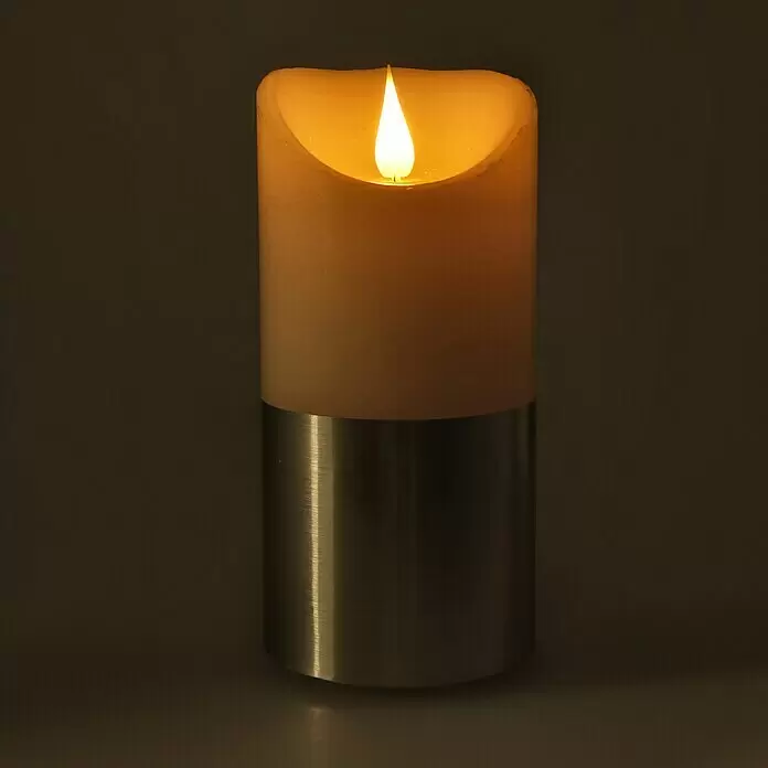 Konstsmide LED-Weihnachtskerzen - Silber, Weiß, Lichtfarbe: Warmweiß - Anwendungsbeispiel