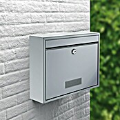 Basi Wandbriefkasten BK 900 (L x B x H: 15 x 36 x 31 cm, Silber, Stahl, Namensschild) | BAUHAUS