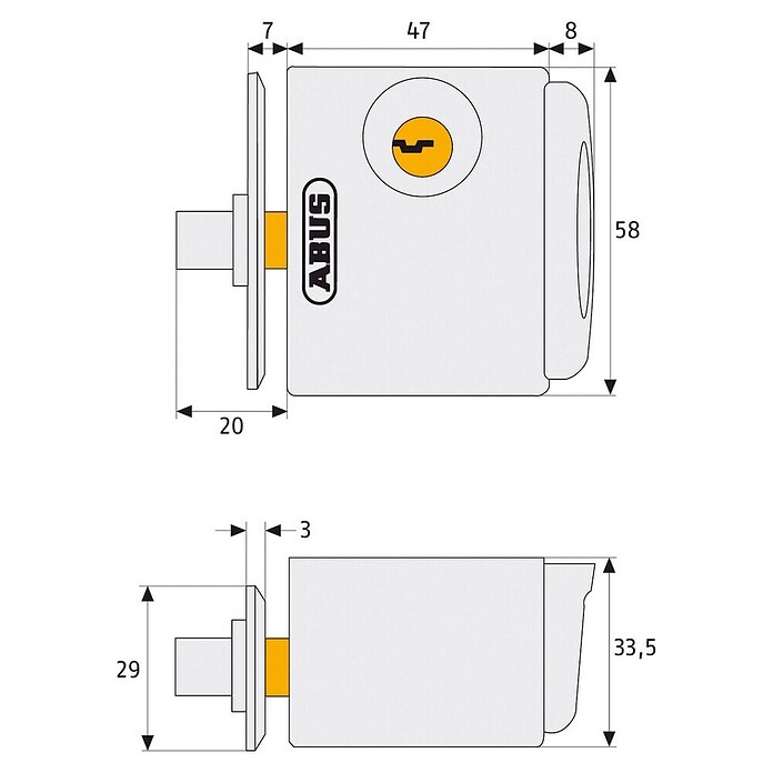 Abus Fenstersicherung FTS 3002 (Weiß, Geeignet für: Nach außen öffnende Fenster)