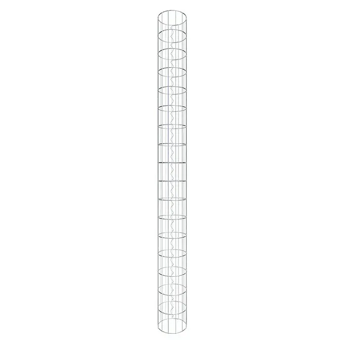 Gabiona Gabionensäule - Durchmesser: 22 cm, Höhe: 170 cm, Stahl, Maschenbreite: 50 mm, Maschenhöhe: 100 mm - Vertikale Windturbine mit einem schlanken, zylindrischen Design und spiralförmigen Rotorblättern für effiziente Windenergienutzung.