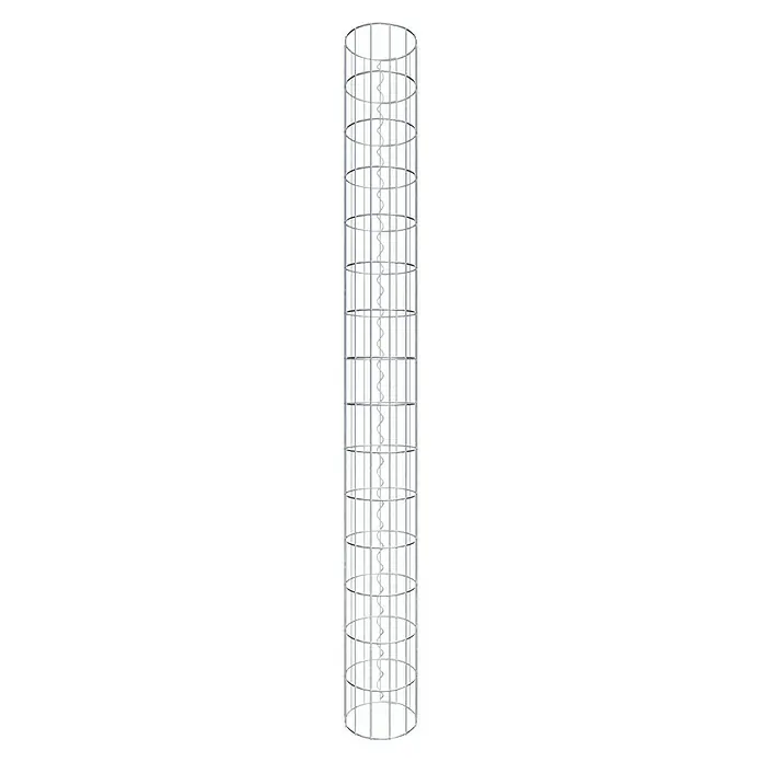 Gabiona Gabionensäule - Durchmesser: 22 cm, Höhe: 150 cm, Stahl, Maschenbreite: 50 mm, Maschenhöhe: 100 mm - Elegantes Weinregal aus Metall. Das Weinregal bietet eine stilvolle Aufbewahrung für Ihre Weinflaschen und fügt sich nahtlos in jede Einrichtung ein.