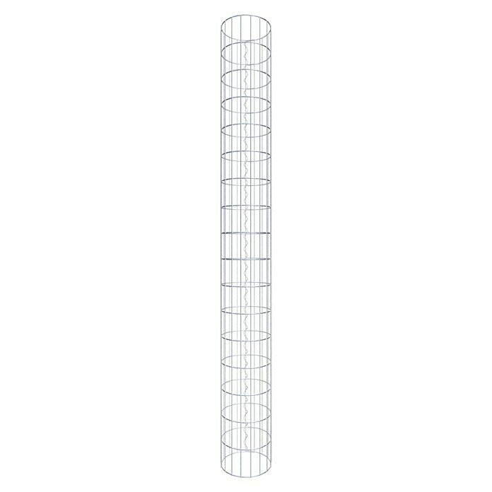 Gabiona Gabionensäule (Durchmesser: 27 cm, Höhe: 170 cm, Stahl, Maschenbreite: 50 mm, Maschenhöhe: 100 mm) | BAUHAUS