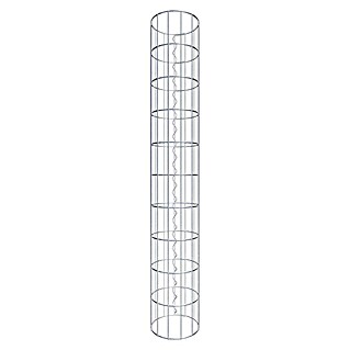 Gabiona Gabionensäule (Durchmesser: 22 cm, Höhe: 100 cm, Stahl, Maschenbreite: 50 mm, Maschenhöhe: 100 mm)