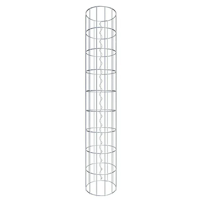 Gabiona Gabionensäule - Durchmesser: 22 cm, Höhe: 90 cm, Stahl, Maschenbreite: 50 mm, Maschenhöhe: 100 mm - Aufnahme eines zylindrischen modularen Treppenturms.