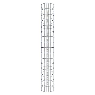 Gabiona Gabionensäule (Durchmesser: 37 cm, Höhe: 160 cm, Stahl, Maschenbreite: 50 mm, Maschenhöhe: 100 mm, Spirale)