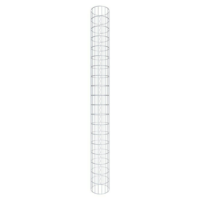 Gabiona Gabionensäule (Durchmesser: 27 cm, Höhe: 190 cm, Stahl, Maschenbreite: 50 mm, Maschenhöhe: 100 mm) | BAUHAUS