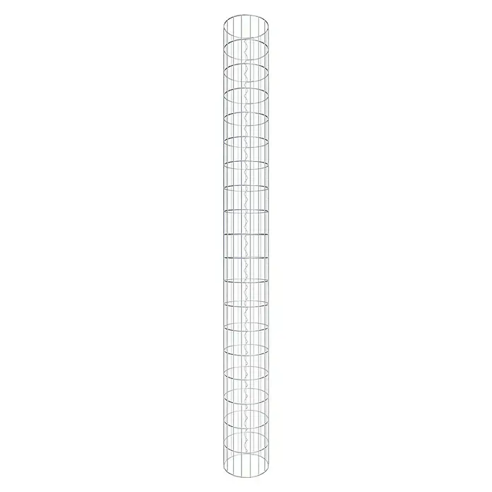 Gabiona Gabionensäule - Durchmesser: 27 cm, Höhe: 190 cm, Stahl, Maschenbreite: 50 mm, Maschenhöhe: 100 mm - Leiterkäfig aus Stahl, eine vertikale Sicherheitsvorrichtung. Ideal für den Schutz beim Aufstieg. Stabile Bauweise für hohe Sicherheit.