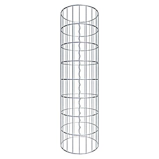 Gabiona Gabionensäule (Durchmesser: 32 cm, Höhe: 80 cm, Stahl, Maschenbreite: 50 mm, Maschenhöhe: 100 mm, Spirale)