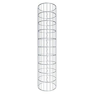 Gabiona Gabionensäule (Durchmesser: 32 cm, Höhe: 100 cm, Stahl, Maschenbreite: 50 mm, Maschenhöhe: 100 mm)