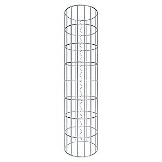 Gabiona Gabionensäule (Durchmesser: 27 cm, Höhe: 80 cm, Stahl, Maschenbreite: 50 mm, Maschenhöhe: 100 mm, Spirale)