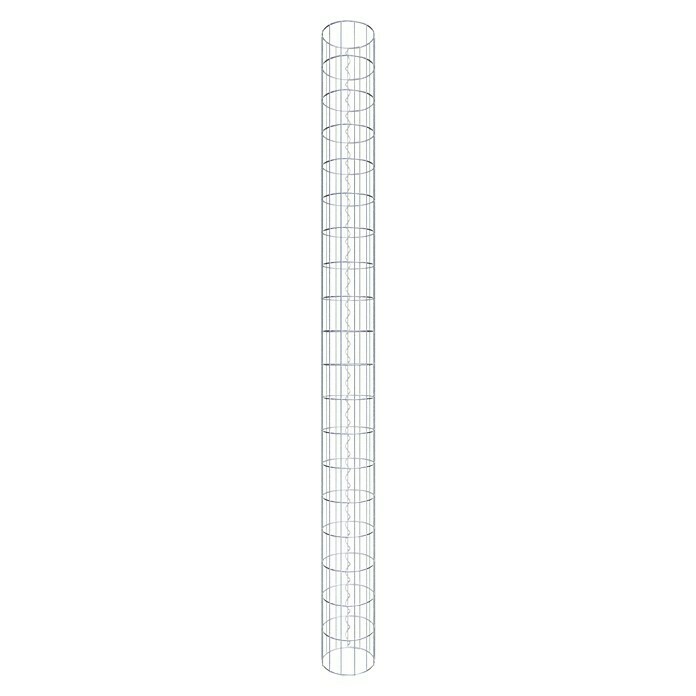 Gabiona Gabionensäule (Durchmesser: 22 cm, Höhe: 190 cm, Stahl, Maschenbreite: 50 mm, Maschenhöhe: 100 mm) | BAUHAUS