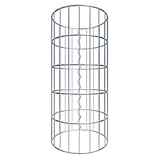 Gabiona Gabionensäule (Durchmesser: 32 cm, Höhe: 50 cm, Stahl, Maschenbreite: 50 mm, Maschenhöhe: 100 mm)