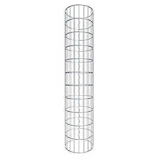 Gabiona Gabionensäule (Durchmesser: 32 cm, Höhe: 110 cm, Stahl, Maschenbreite: 50 mm, Maschenhöhe: 100 mm)