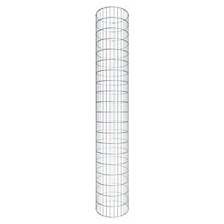 Gabiona Gabionensäule (Durchmesser: 47 cm, Höhe: 200 cm, Stahl, Maschenbreite: 50 mm, Maschenhöhe: 100 mm)